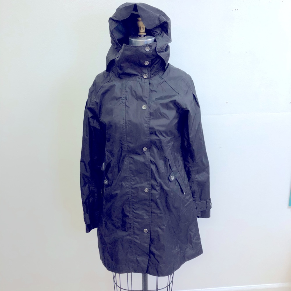 Nau Waterproof Trench Coat with hood.